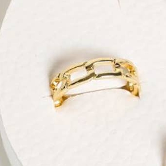 Set of 4 Gold and Acrylic Rings Size 7 - Picture 4 of 5